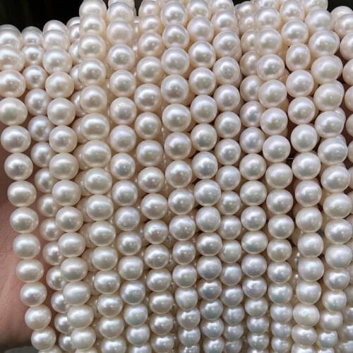 Natural Beads 5A White Purple Pink Freshwater Pearl Round Beads For Jewelry Making DIY Bracelet Necklace Accessorries Pearl