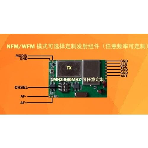 Low Frequency Transmitter and Receiver Customized 6m Wave Shortwave Transmitter Module New 500MW1W FM FM Transmitter