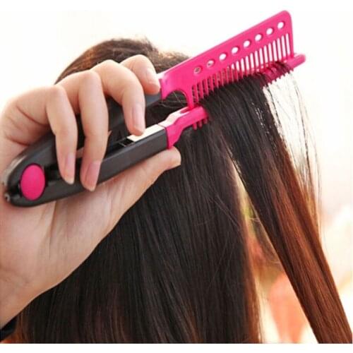 New Straight Hair Comb Brush Tool For Dry Iron Hair Curl to Straight Hair Shaper