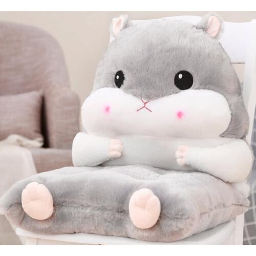Kawaii Toy Hamster Cushion Soft Chair Toy Animal Pillow Cute Plush Toys Birthday Gift Toy Pillow Cushion Home Decoration