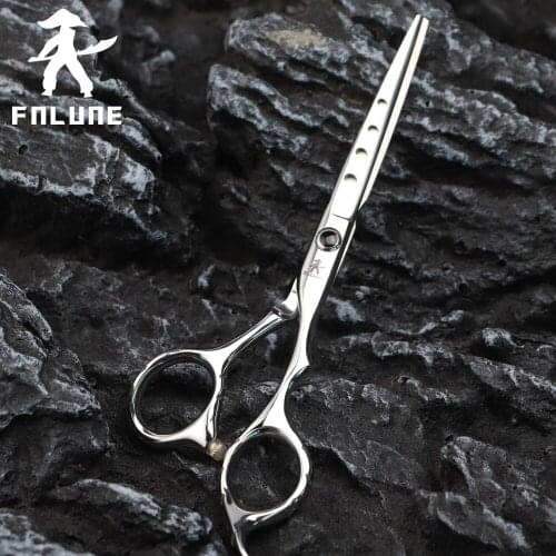 FnLune 6.0 japan steel Professional Hair Salon Scissors Cut Barber Accessories Haircut Thinning Shear Hairdressing Tool Scissors