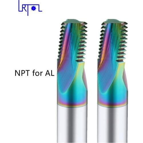 NPT Thread Milling Cutter Machining Center Milling Cutter Carbide Tungsten Carbide Aluminum End Mill 1/16” 1/8“ 1/4” 3/8“ 1/2