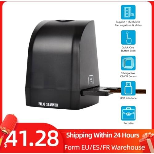 135 Film Slide Scanner Converter Portable Negative Film Scanner 8 Megapixel CMOS Convert 35mm/135mm Slides & Negatives to JPEG