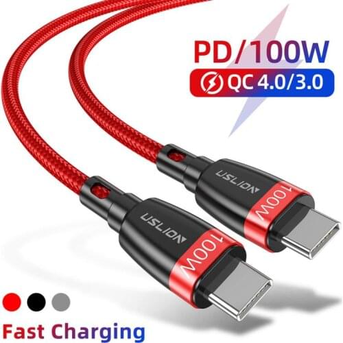 100W PD Super Quick Charging Cable 5A Charge TypeC Line Cord For PD Charger Adapter For Xiaomi Cable Winder Organizer TXTB1