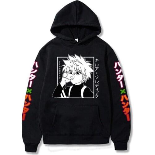 2020 Hot Anime Hunter X Hunter Hoodies Men/women Fashion Hip Hop Harajuku New High Quality killua eyes Hoodies and Sweatshirt