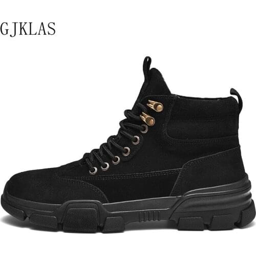 Outdoor Shoes Men Ankle Boots Sneakers Casuales Brown Black Confort Shoes Man Chunky Fashion Boots for Men Fashion Sneakers