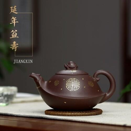 Fan Juying prolong life pot of run of mine ore yixing purple clay recommended tea gift custom kung fu tea factory
