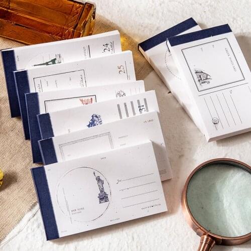 Yoofun Vintage Memo Pads DIY Material Paper Pack for Journal Scrapbooking Gift Decoration Notes Retro Stationery