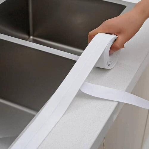 Kitchen Stickers Sink Waterproof Sticker Anti-Mold Waterproof Tape Bathroom Countertop Toilet Gap PVC Self-Adhesive Seam Sticker