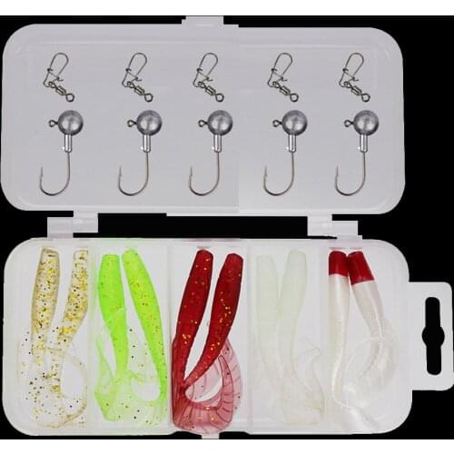 WALK FISH Soft Fishing Lures Artificial Baits Silicone 70mm 1.7g Swimbait Jigging Baits Carp Worm Lures With jig head Hook