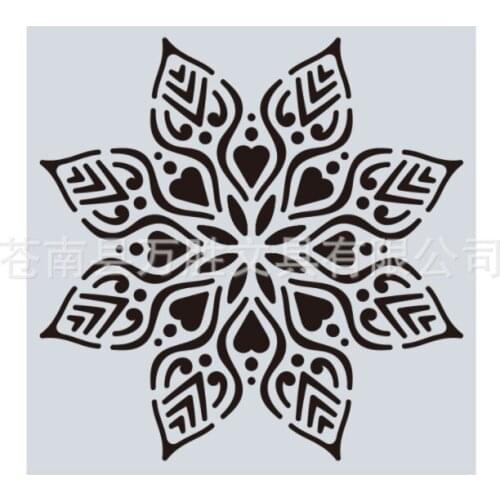 15*15 DIY Craft Layering Mandala Stencils For Wall Painting Scrapbooking Album Decorative Paper Cards spray painting tools