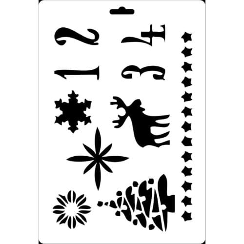 18*26 Christmas number Layering Stencils for DIY Scrapbooking/photo album Decorative Embossing DIY Paper Cards Crafts