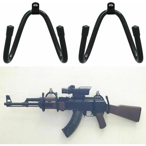 2PCS/LOT Shortgun Wall Rack Rifle Wall Hanger Gun Rack Hook Wall Mount Storage - No Rifle