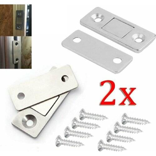 2Pcs Iron Strong Magnetic Catches Latch Ultra Thin For Door Cabinet Cupboard Furniture Home Decor Accessories Hardware