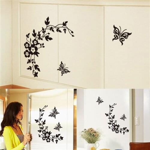 2020 High Quality PVC Wall Sticker Creative toilet Refrigerator Sticker Butterfly Pattern Wall Stickers Home Decor 28x34cm