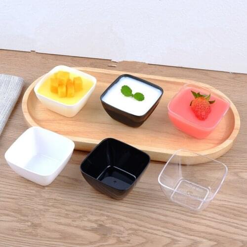 50pcs Creative mini disposable ice cream cup 70ml small plastic cup party wedding birthday favor dessert cake cup with lid