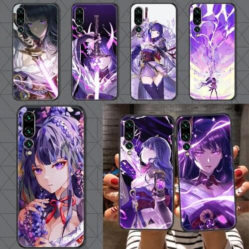 Genshin Impact RAIDENSHOGUN Phone case For Huawei P Mate P10 P20 P30 P40 10 20 Smart Z Pro Lite 2019 black trend prime pretty