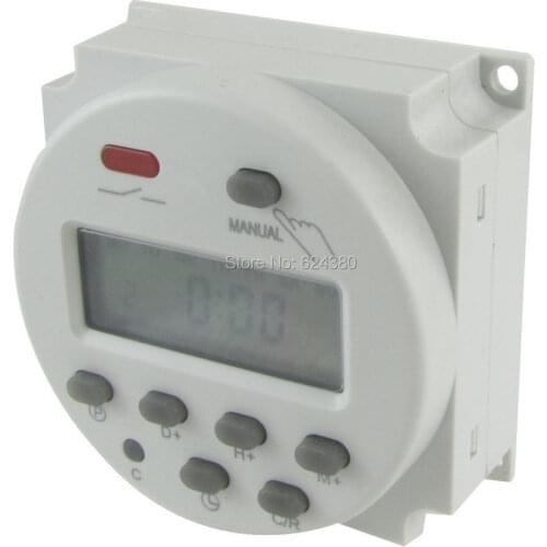 CN101 AC/DC 12V 24V AC110V AC220V Digital LCD Power Programmable Timer Time Switch Relay 10A