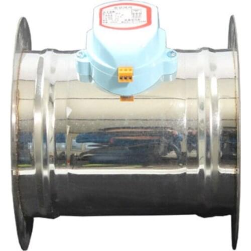 51-250mm stainless steel electric air damper valve with Flange round air volume regulating damper AC220V shut-off valve