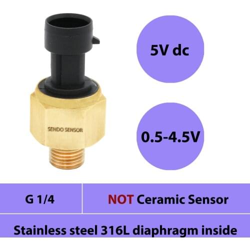 G1 4 thread, 5V dc, 0.5 4.5V, oil pressure transducer, 10, 12, 16, 25bar, selected gauge, absolute pressure, 30, 50psi, 75 psi