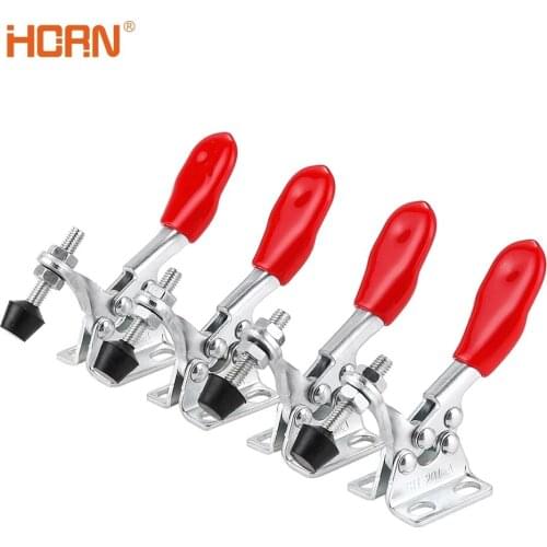 Horizontal Toggle Clamp Quick-Release Toggle Clamps Set GH-201A Woodworking Fix Clip Tool for Carpentry Hand Tools