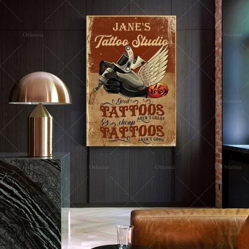 Customized Tattoo Studio Poster, Good Tattoos Aren'T Cheap, Idea Gift For Tattoo Artists Modern Home Decoration Wall Prints