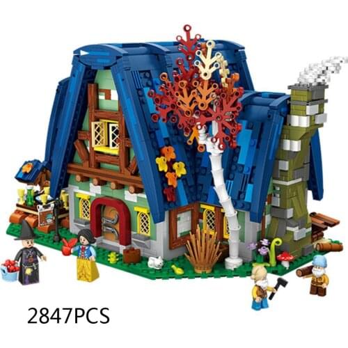 LOZ mini diamond building block fairy tale Elf house assemble bricks princess Snow White dwarf witch figures educational toys