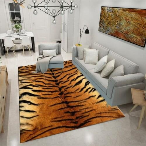 Living room carpet 3D leopard zebra pattern carpet room decoration kids large carpet home corridor carpet bedroom headboard