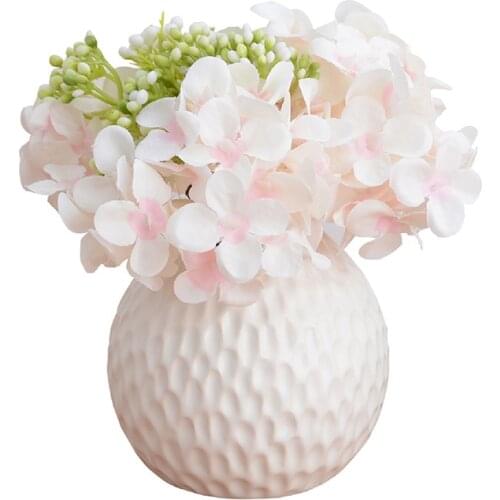 Lavender Chrysanthemum Hydrangea Artificial Flower Set Decoration Fake Flower Living Room Furnishings Potted Table
