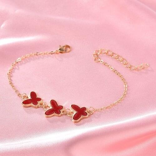 Love Couples Butterfly Chain Wedding Bracelet for Women Classic Crystal Butterfly Hand Jewelry Gifts Costume Jewelry for Women