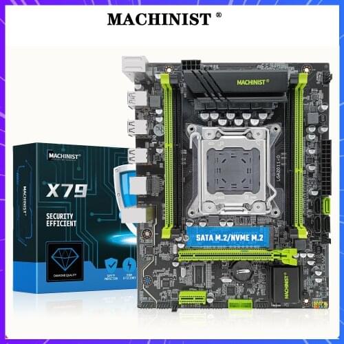 X79 Desktop Motherboard LGA 2011 Support Intel Xeon E5 v1&v2 Processor 4*DDR3 1866mhz REG ECC RAM SATA M.2 Socket X79 V2.82H