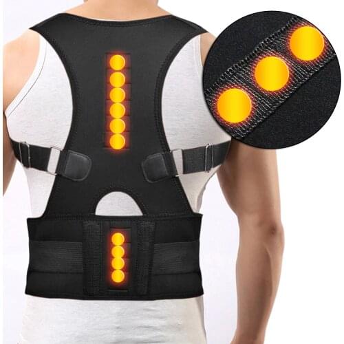 Magnetic Therapy Upper Back Shoulder Waist Lumbar Support Belt Posture Corrector Corset Brace Belt Orthotics Trainer Correction