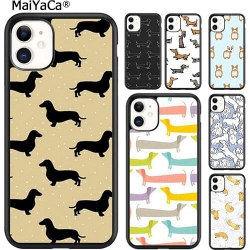 MaiYaCa Dachshund Sausage Dog Beautiful Phone Case Cover For iPhone SE 6s 7 8 plus X XR XS 11 12 pro max Samsung S8 S9 S10 shell