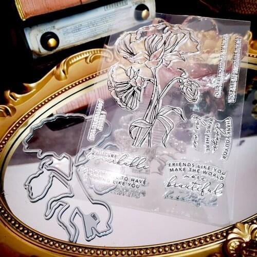 Panalisacraft Flowers Metal Cutting Dies And Stamps cut die scrapbooking Album Paper Card Craft Embossing