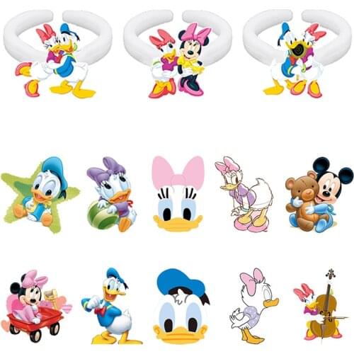 Disney Fashion Large Ladies Ring Simple Pink Luxury Resin Punk Ring Girl Retro Cute Ring Jewelry