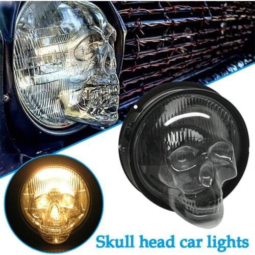 Skull Headlight Covers for Car Truck Auto Decorative Protective Head Lamp Cover Accessory SCIE999