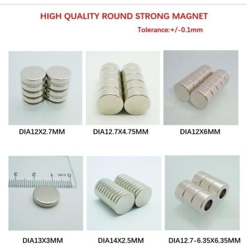 Round Super Strong ball Magnets Dia12mm Dia13mm Dia14mm N35 Neodymium Magnet Rare Earth Neo NdFeB Magnetic Materials