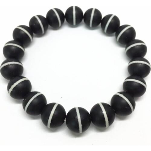 New Arrival Natural Agate 10mm First-line pharmacist Bracelet Tibetan Dzi Beads Bracelet for Men and Women Bring Good Luck