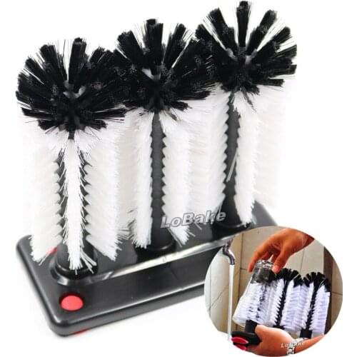New arrivals flexible plastic brush glass cup cleaner wine bottle cleaning brushes for home kitchen cooking accessories