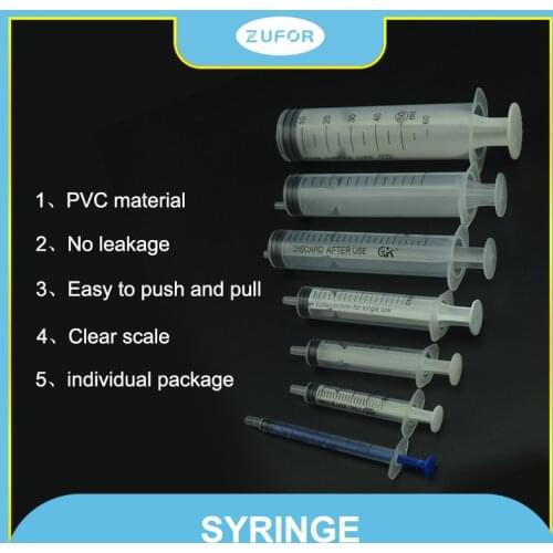 Plastic syringe laboratory special needle tube 1 2 5 10 20 30 50ml rinsing device individually packaged and refilling tools