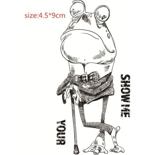 Animal Frog Transparent Silicone Stamp And Metal Die/Seal For DIY Scrapbooking/photo Album Decorative Clear Stamp Sheets