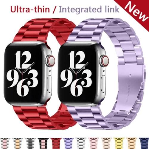 Band For Apple Watch6 5 4 3 2 1 42mm 38mm 40MM 44MM Metal Stainless Steel Watchband Bracelet Strap for iWatch Series Accessories