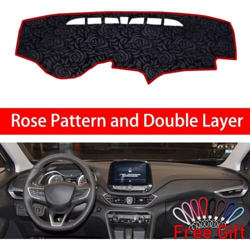 Rose Pattern For Chevrolet orlando 2018 2019 Dashboard Cover Car Stickers Car Decoration Car Accessories Interior Car Decals