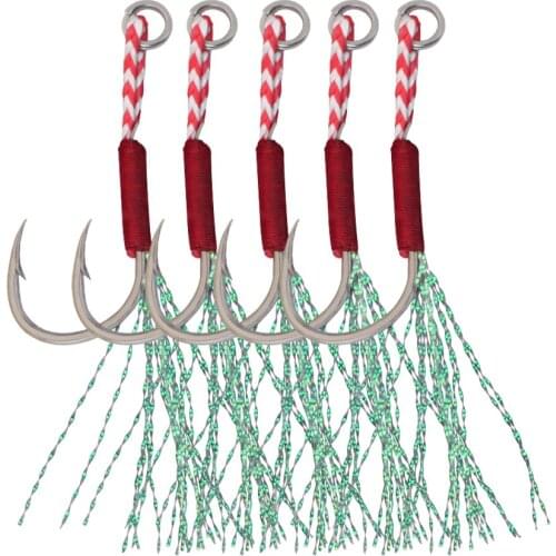 Fishing Hook Carp Supplies Tie Hair Hook Jig Assist High Carbon Steel Barbed Double Fishhooks Bass Fishing Accessories