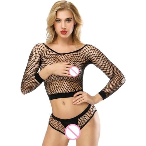 Hot Sexy Hollow Fishing Nets Jumpsuits Role-Playing Uniforms Tempting Couples SM Alternative Flirting Fun Sex Products