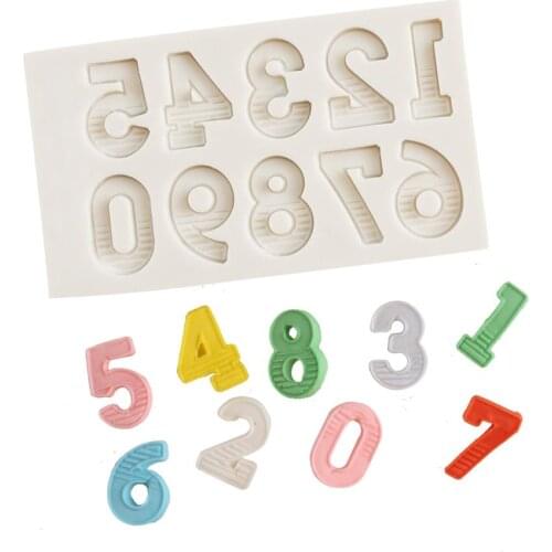 Numbers Silicone Cake Mold Fondant Cakes Decorating Tools Silicone Sugarcraft Chocolate Baking Tools For Cakes Gumpaste