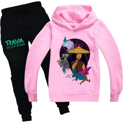 Raya and The Last Dargon Tracksuit Kids Clothes Sets Girls Hoodies Spring Autumn Sweatshirts Pants Long Sleeve Pullovers Outfits