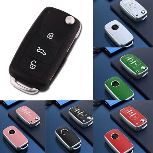 TPU Car Key Cover Case Shell for VW Golf Bora Jetta POLO GOLF Tiguan Passat Skoda Octavia A5 MK6 Auto Accessories