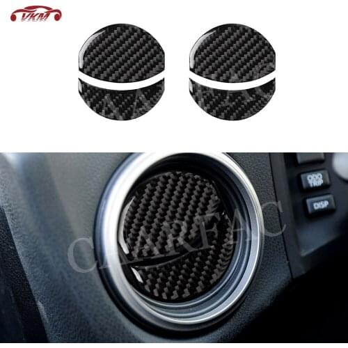 Carbon Fiber Center Control Dashboard Air Outlet Vent Trim Frame Cover Stickers For Toyota GT86 FT86 ZN6 Subaru BRZ 2013-2019