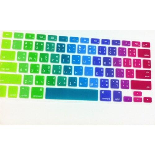 13" US Thai Rainbow Silicone Keyboard Protector Cover Skin 10pcs For Apple Mac MacBook Pro 13 15 17 Air Retina 13 For Mac book
